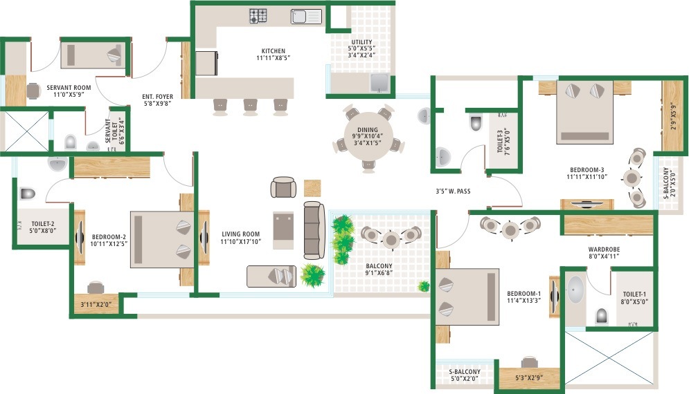 Alchemy Urban Forest 2 &3 Bedroom Apartments Whitefield