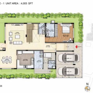 Baylene -Type 1-villa Ground floor plan