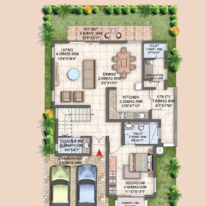 Villa Type A2 Ground Floor Plan