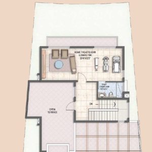 Villa Type B1 second Floor Plan