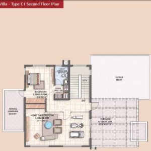 Villa Type C1 second Floor Plan