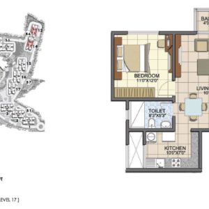 Type A 1Bed Plan Prestige Song of the South