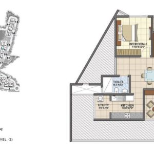 Type C6A 1.5 Bedroom Floor Plan Prestige Song of the South