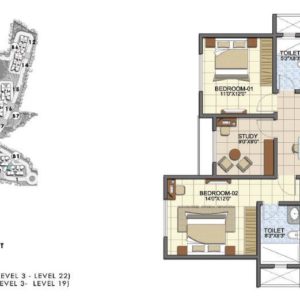 Type C7 2.5 Bedroom Floor Plan Prestige Song of the South