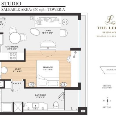 bhartiya-city-the-leela-residences-studio-floor-plan