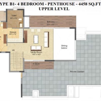 Prestige Deja Vu Penthouse Type B1-Upper Level