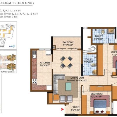 prestige-royale-gardens-2.5-bedroom-plan