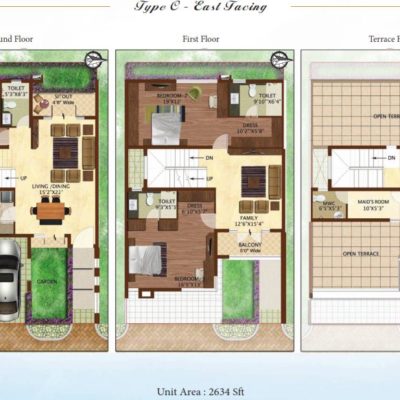 prestige-woodside-row-houses-plans