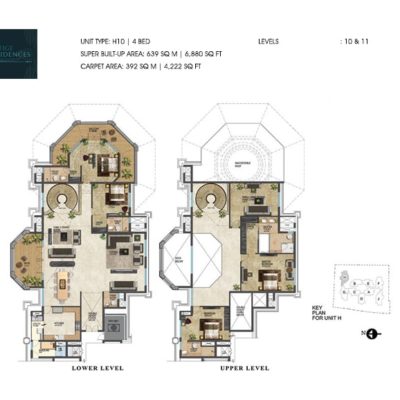 prestige-leela-residences-duplex-floor-plan