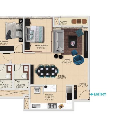 karle-vario-homes-3-bhk-floor-plan