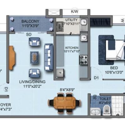 godrej-aqua-3-bedroom-plan