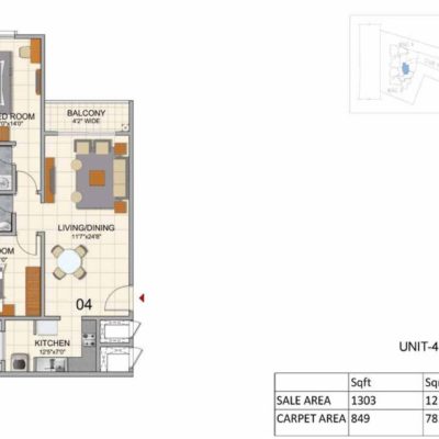 prestige-north-point-1-bhk-floor-plan