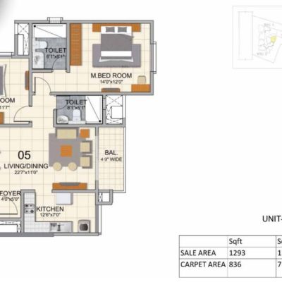 prestige-north-point-2-bhk-floor-plan