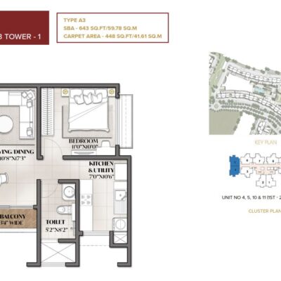 prestige-city-eden-park-1-bedroom-plans