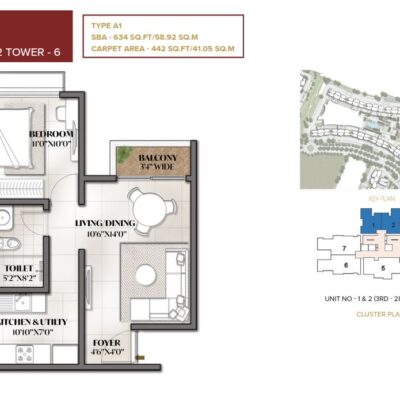 prestige-city-eden-park-1-bhk-plan